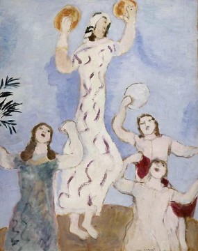 Marc Chagall Painting - Miriam dances contemporary Marc Chagall